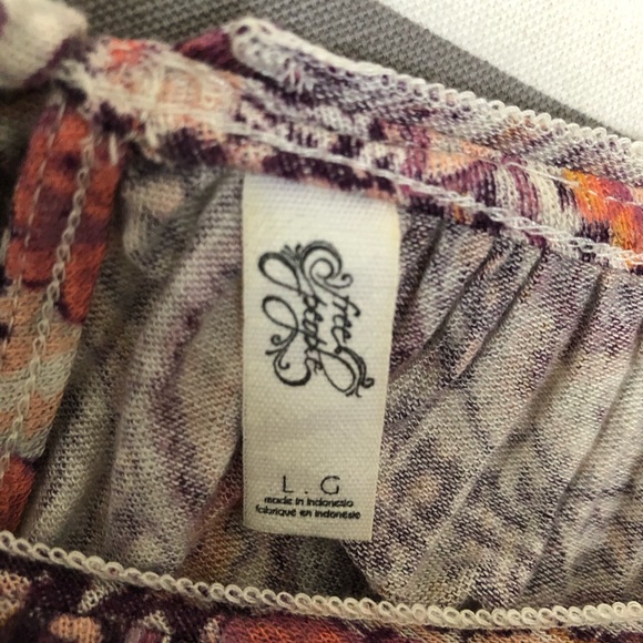 Free People Cold Shoulder Boho Paisley Top - Picture 7 of 8